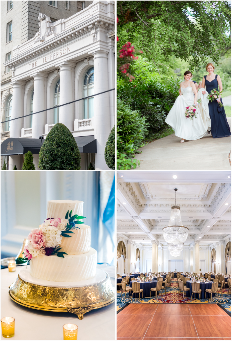 Wedding photography at the Jefferson Hotel reception