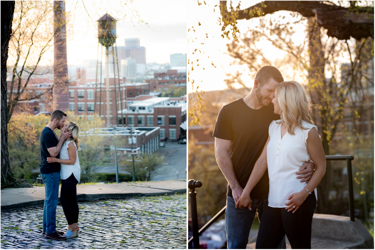 Brown's Island and Libby Hill Engagement Session in Richmond, Virginia.